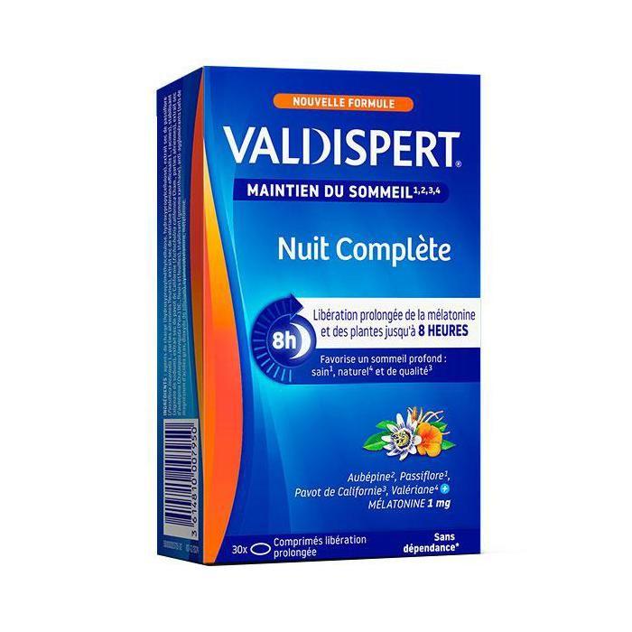 Valdispert Nuit Complète Maintien Du Sommeil 30 Comprimés