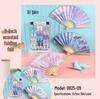 Panda 8-inch Cartoon Folding Fan - Cute Anime Design, Perfect for Students, High-Quality Summer Cool