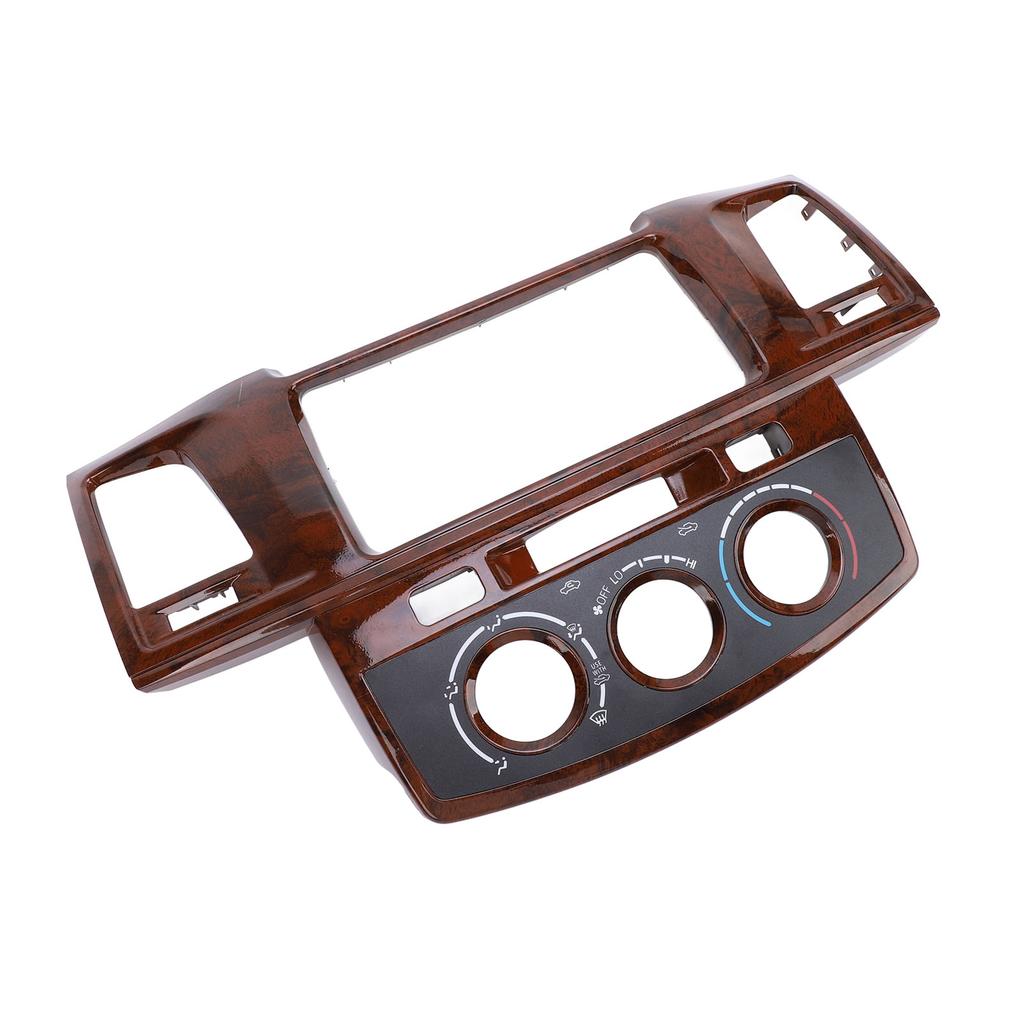 Center Dash Radio Bezel Panel Scratch Resistant ABS Center Dashboard Radio Trim Panel for Hilux 2005‑2011 Mahogany Color