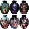 Men Christmas Women 3d Graphic Print Hooded Hoodie Sweatshirt Pullover Jumper