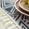 Jacquard Triangle Imitation Cotton And Linen Fringed Tablecloth, Rectangular Coffee Table Dining Table Cloth Cover Lace