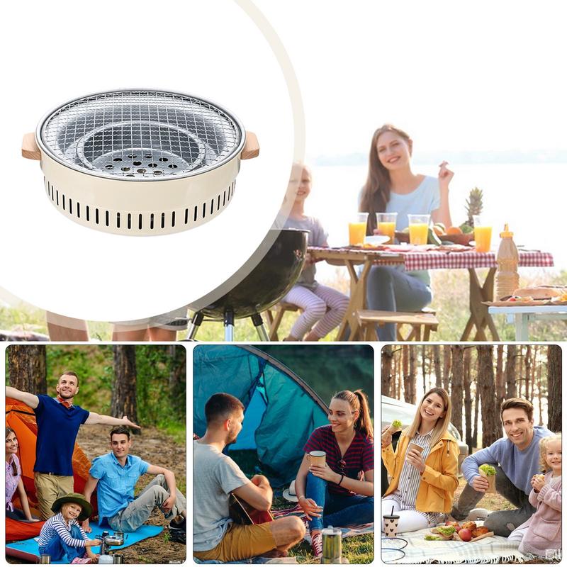 Portable Charcoal Grill 12.5 Inch Grill Charcoal Outdoor Patio Grill Fire Pot Outdoor Cooking Grill