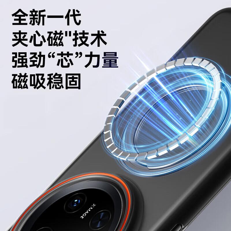 Decompression Magnetic Rotating StandPhone Case for Huawei Mate 60 Pro, Huawei Mate Soft Sand Skin Translucent, Lightweight, Simple, Soft Mist Gray