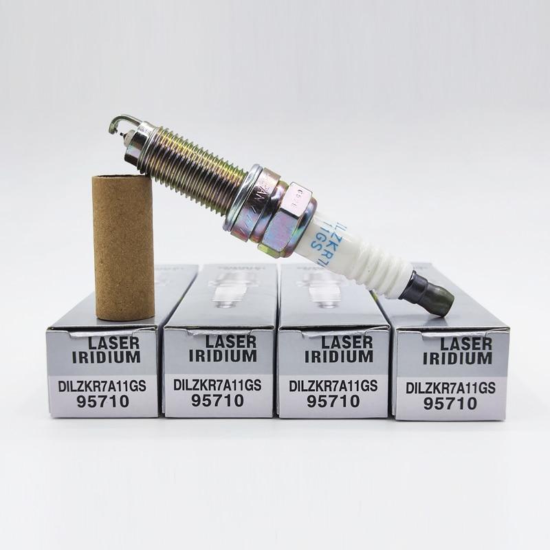 4-6pcs DILZKR7A11GS 12290-R41-L01 Dual Iridium Spark Plug For Honda CR-V IV 12290-R41-L01 DILZKR7A11GS 12290R41L01