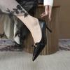 Retro Temperament Bow High Heels Women's Pointed Head Thin Heel Design Sense Single Shoes Spring CM