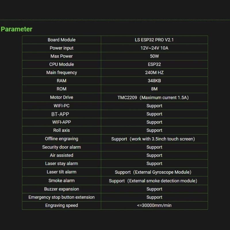 ESP32  Control Board 32Bit 240Mhz with TMC2209 Quiet Driver 30000mm 3.5inches Touches Screen Board