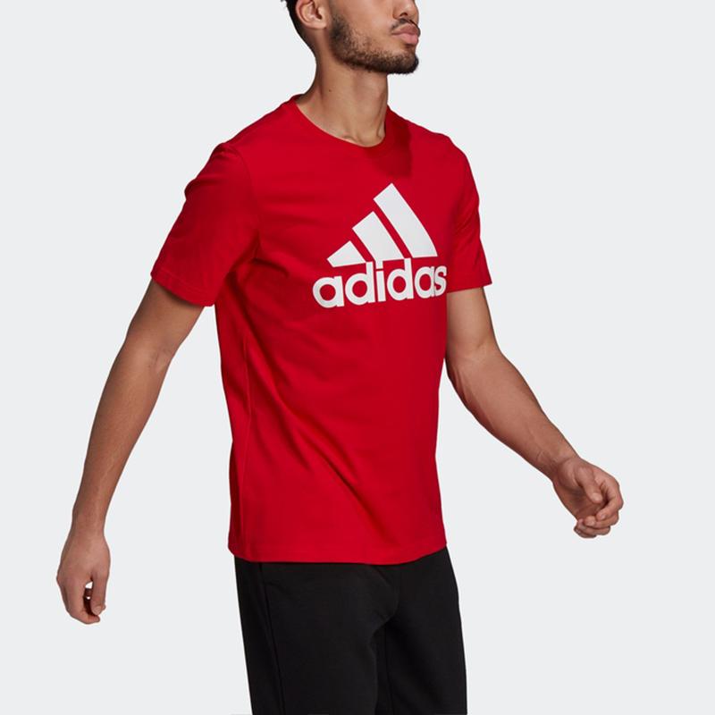 Adidas Essential Sport Crew Neck T-Shirt Men Tops Light-Scarlet GK9124