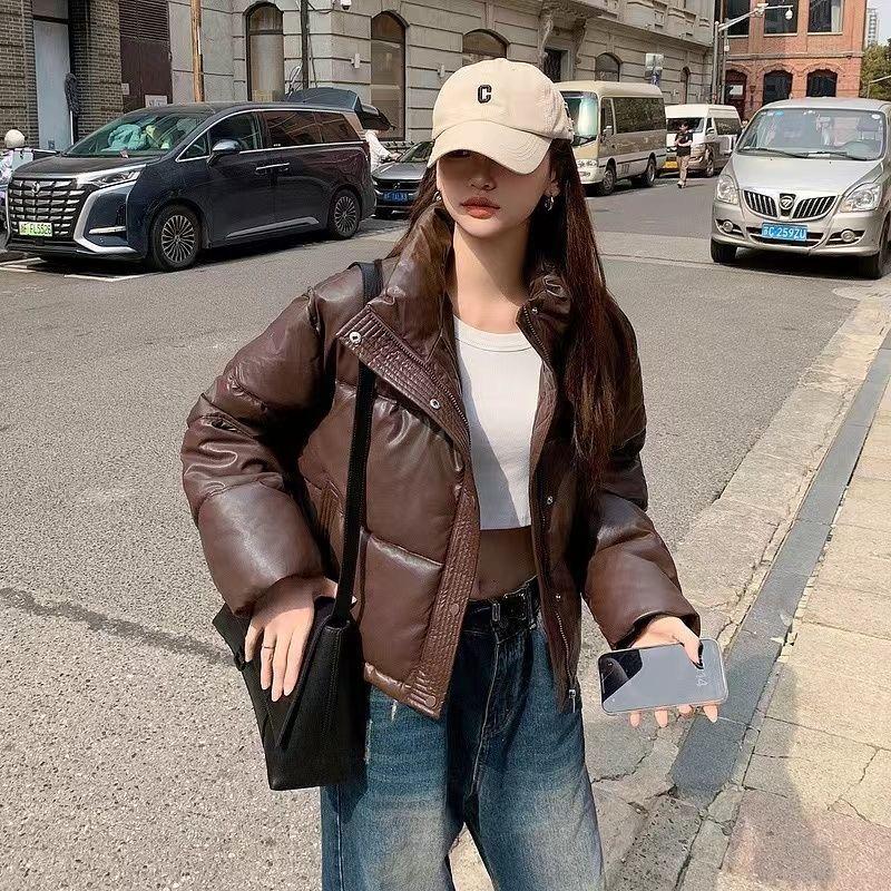 Winter Coat Women Parkas Stand Collar Casual Loose Thicken Warm Zipper Coats Korean Fall Winter Fashion Female Parkas