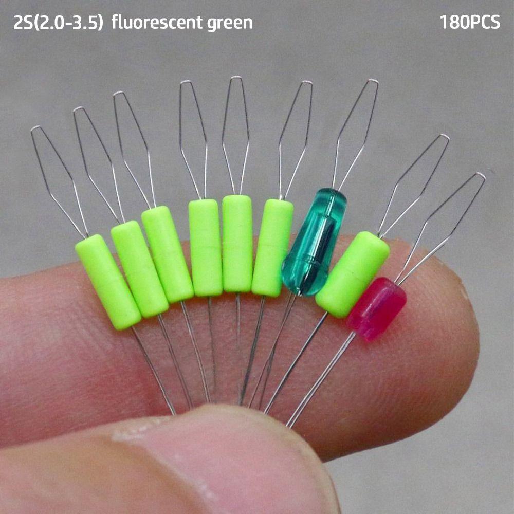 

180pcs(20групп) Товары для рыбалки Резиновая леска Снасти Аксессуары Космические бобы Озера Реки Море 2S(2.0-3.5)-fluorescent green