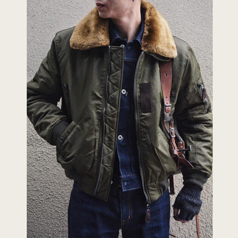 Row Jacket Vintage Cotton-padded Coat Work Thickened Cotton-padded Jacket Men's Parker Jacket Winter