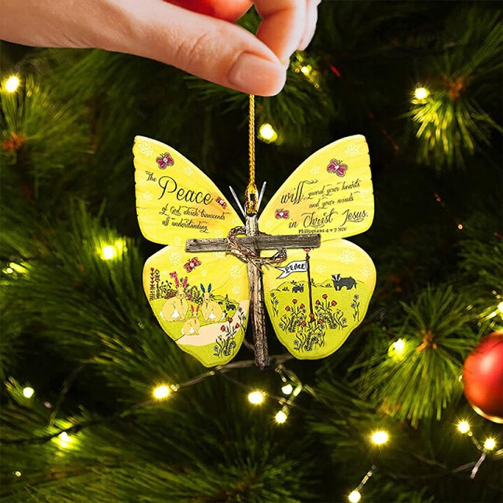 Enchanting Acrylic Vintage Butterfly Car Pendant Decorative Piece For Festive Occasions