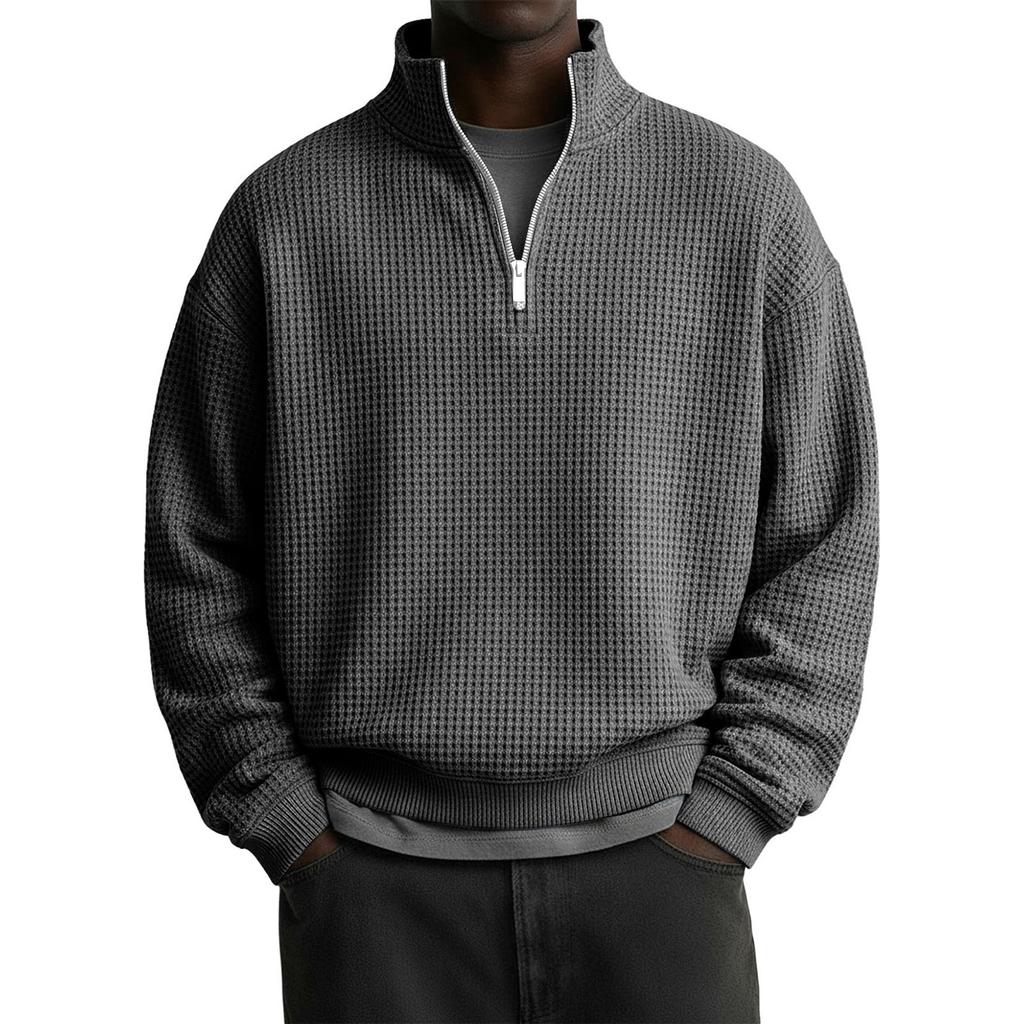 Herr Långärmad Tröja Sweatshirt Pacificozy Herr Enfärgad Dragkedja Långärmad Huvtröja