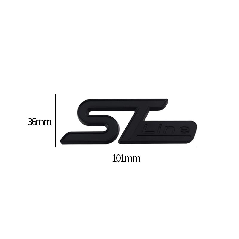 DRZG2 Car Accessories Metal Grille Emblem Rear Trunk Body Badge Sticker For Ford ST LINE Focus Fiesta Ecosport Kuga Mondeo Everest