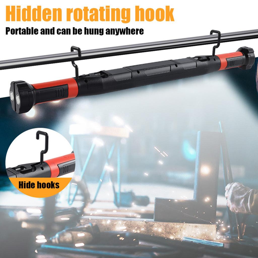 Automatyczna lampa robocza LED, Akumulatorowa lampa robocza, Super jasna lampa z adsorpcją magnetyczną