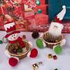 Christmas Candy Basket Santa Snowman Rattan Straw Woven Desktop Ornament Fruit Holder Holiday Decor Home Office Bar KTV