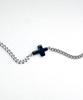 Glory_Arden [Unisex] Surgical Steel Cross Onyx Bracelet / Ghmb-270