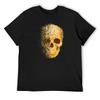 Gold Glitter Skull T-Shirt Oversized Vintage Quick Drying Personalized T-shirt Shirts Men