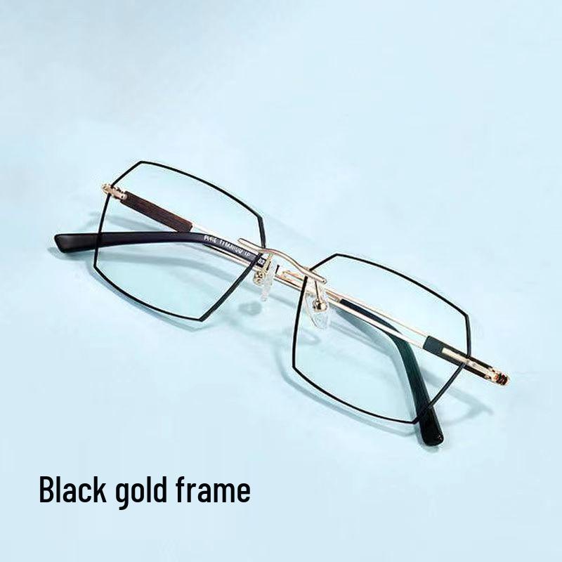 Men's Smart Photochromic Anti-Blue Light Reading Glasses: Fashionable Two-in-One Design, Can Also Be Used As Sunglasses