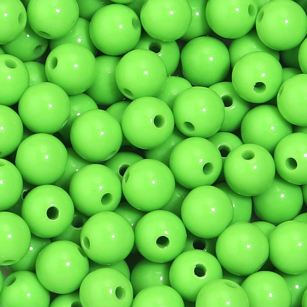 Akrylové Vánoční Série Jednobarevné Kulaté Korálky pro DIY Řetízky na Mobilní Telefon