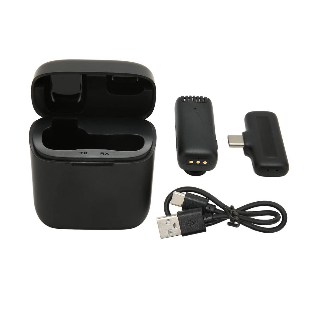 Collar clip microphone, wireless microphone, voice recording, intelligent noise reduction, video recording, interviews, programs, app compatible,