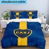 3pcs Boca Juniors Football Club Design Bedding Set Duvet Cover Closure Includes 1 Duvet Cover & 2 Pillowcases Bedding Sets Home Decor Gifts