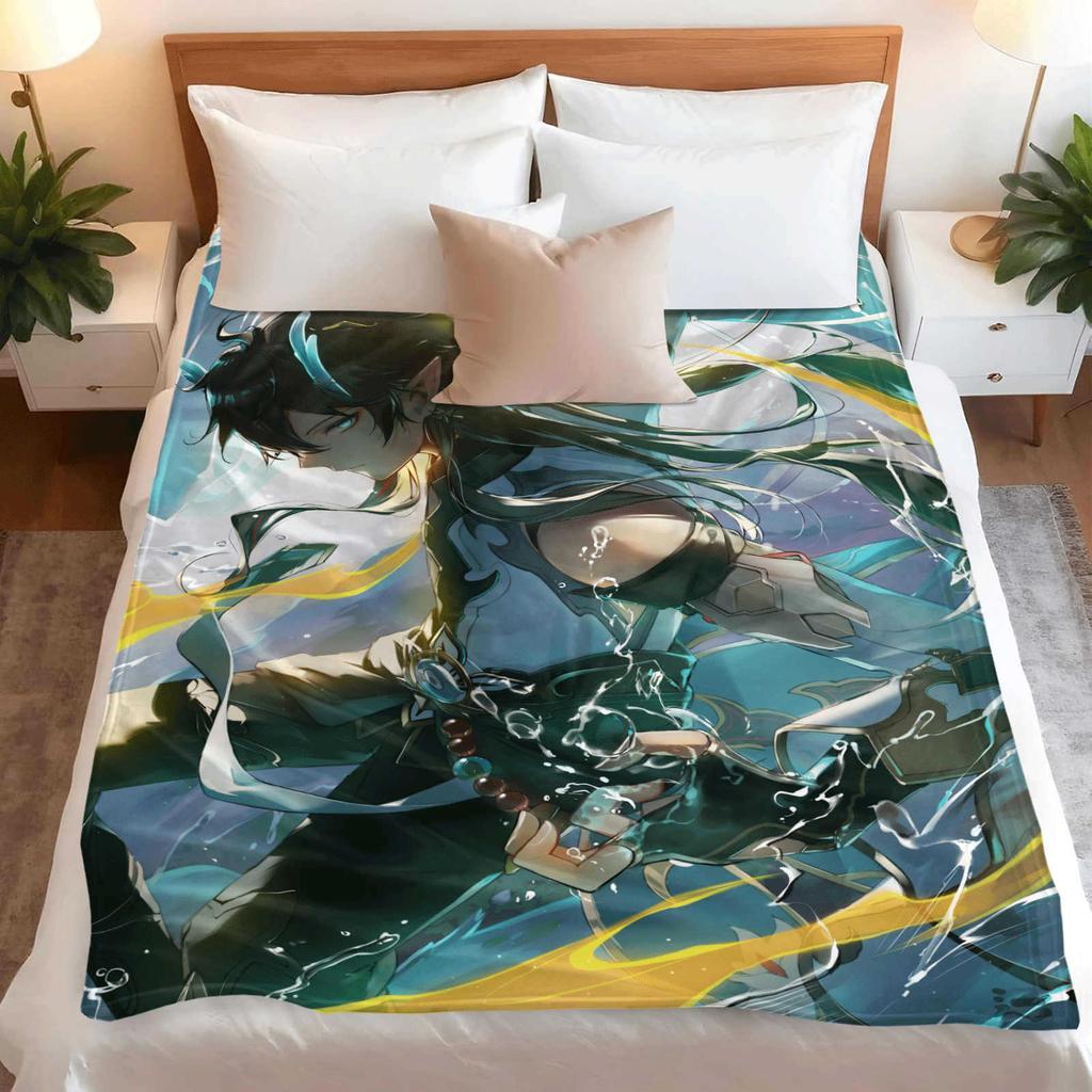 Cartoon Honkai: Star Rail Dan Heng Flannel Blanket Cover Warmth Soft Anime Nap Blanket Multifunctional Decor Universal Blankets