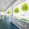 1pcs Artificial Morning Glory & Eucalyptus Vine Wall Hanging - Pink & Purple Trumpet Flower Decoration for Outdoor Garden, Patio, or Home Decor