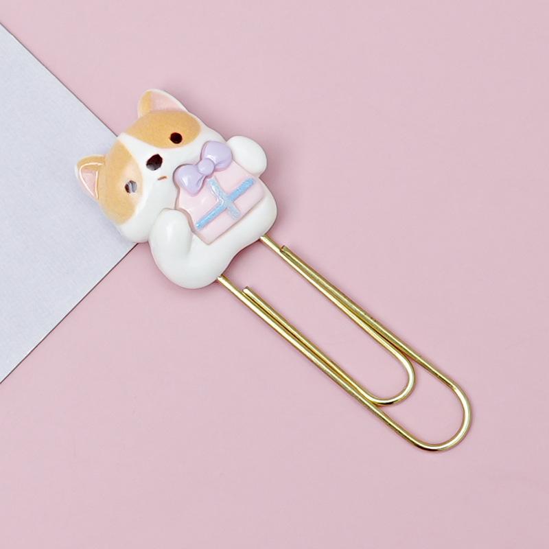 

Милая закладка-скрепка Корги для студентов и офиса