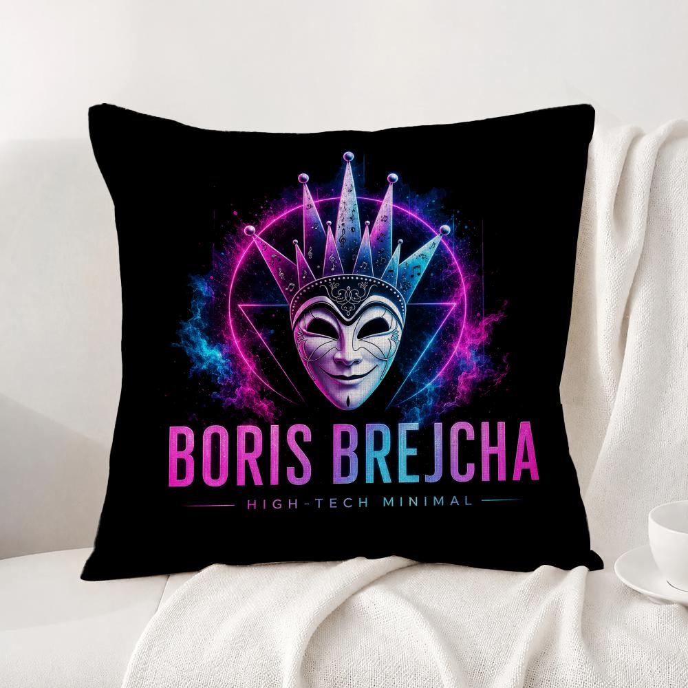 DJ Boris Brejcha Cushion Cover Natural Linen Pillowcase Set AllinOne Decor Cushion Cover for Sofa Bedroom Chair