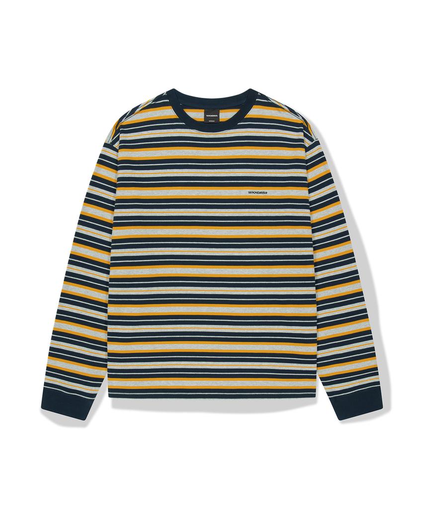 WKNDRS Multi Stripe Ls T-Shirt (Navy)