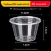 Disposable Round Plastic Takeout Containers with Lids, 480ml