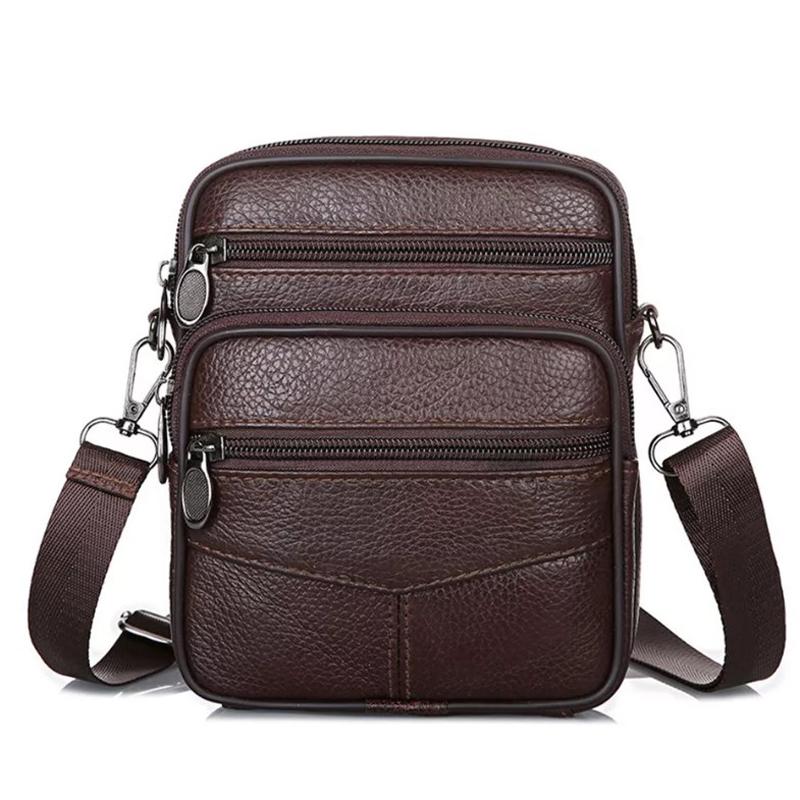 Durable Men's Boys Handbags Shoulder Small Leather Cross Body Messenger Side Bag