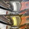 HDBUBALUS Motorcycle Headlight Vent Accent Turn Signal LED Indicator Side Lights For Harley Road Glide FLTRX 2015-2023 (Color: All Chrome)