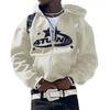 4tune Volledige Rits Hoodie Tieners Unisex Streetwear Oversized Pullover Met Digitale Print Zachte Viscose Stof