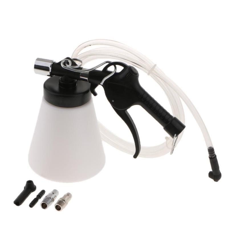 

Pneumatic Brake Bleeder Fluid Replacement Tool Set for Car with 4 Master Cylinder Adapters for Single Person Brake Bleeding