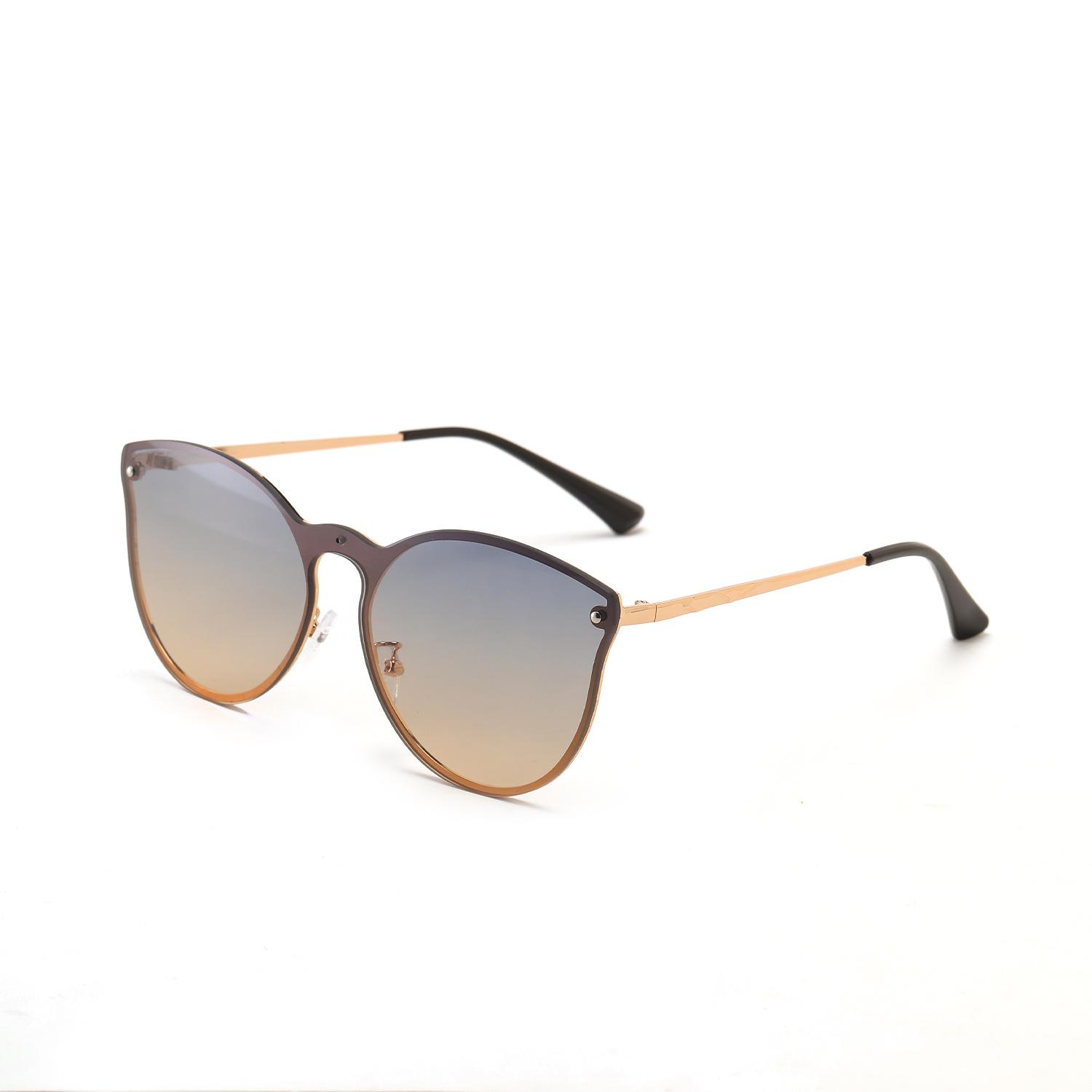 

Очки 9177 без оправы с постепенным изменением цвета заклепки солнцезащитные очки женские кошачьи глаза, солнцезащитные очки мужские