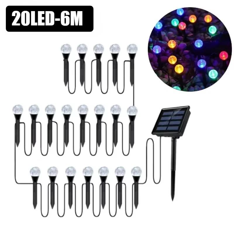 Outdoor Solar Light Bubble Ball Waterproof Lawn Lamp Garden Pilot Lantern String for Patio Camping Birthday Decoration Lighting