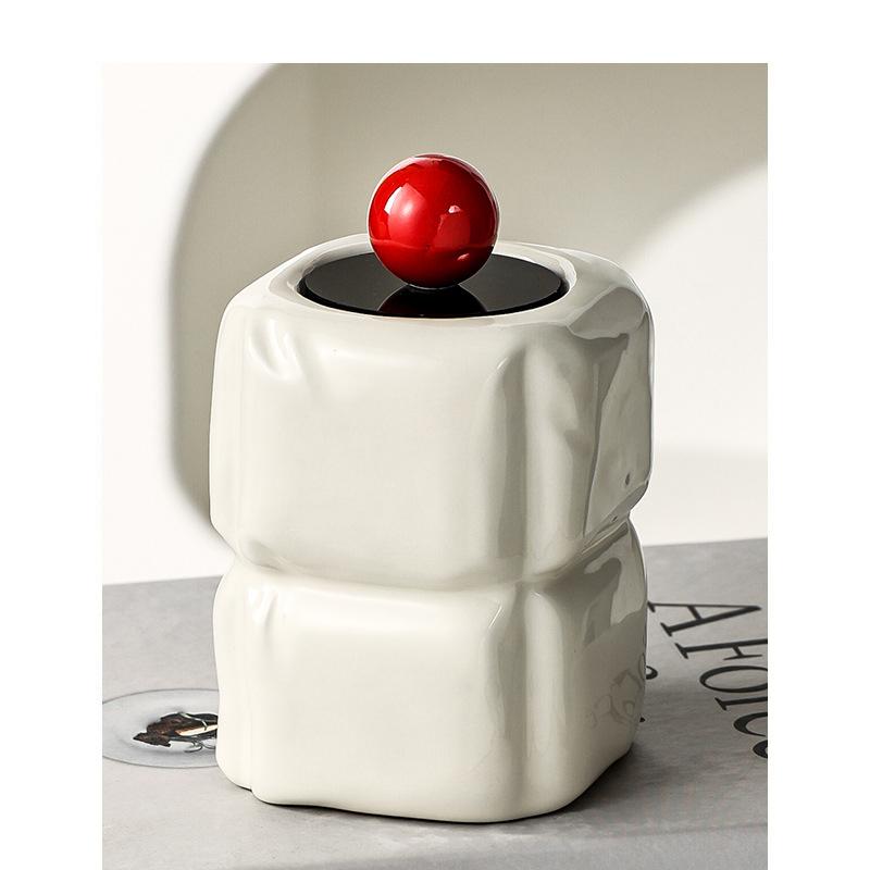 Nordic Dental Floss Box Storage Jar Desktop Home Creative Zahnstocher Tube Cotton Swab Box Storage Box Modern Home Decoration