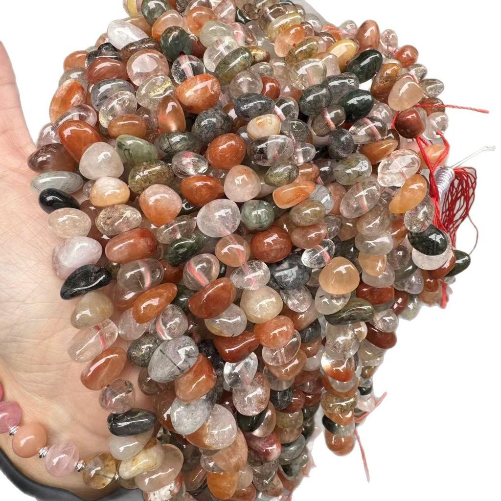 Natural Rutilated Quartz Irregular Loose Beads for DIY Jewelry