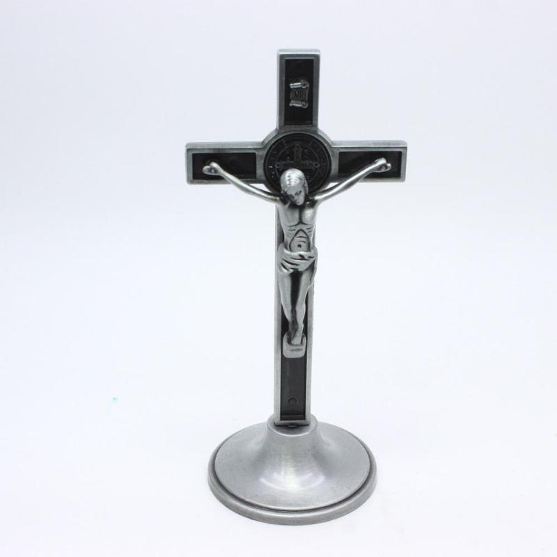 Cross Crucifix Stand Christ Catholic Jesus Statue Figurine Religious Prayer Church Decoration Home Chapel Decor