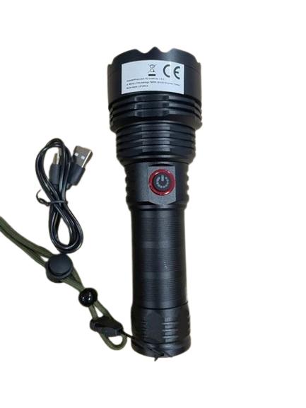 LED tactical flashlight, strong survival light, with 3400mah battery