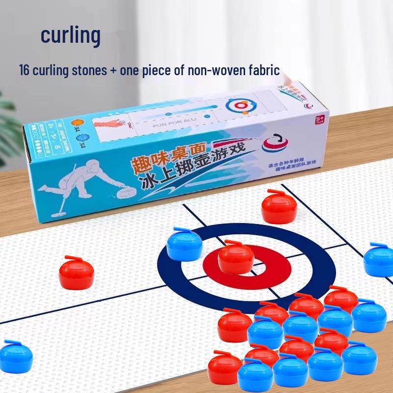Children's Mini Tabletop Curling Game - Indoor Parent-Child Educational Toy