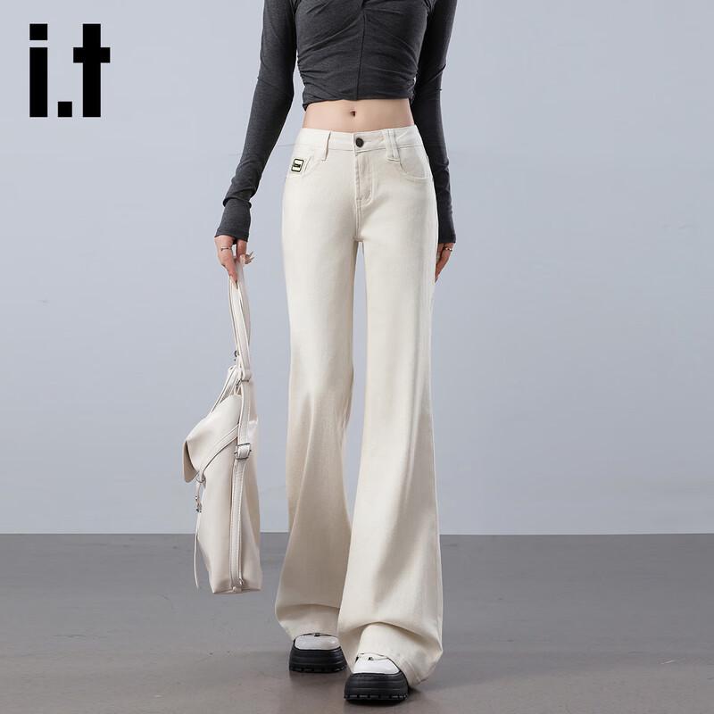 Izzue Women's High-Waist Slim Fit Flare Jeans