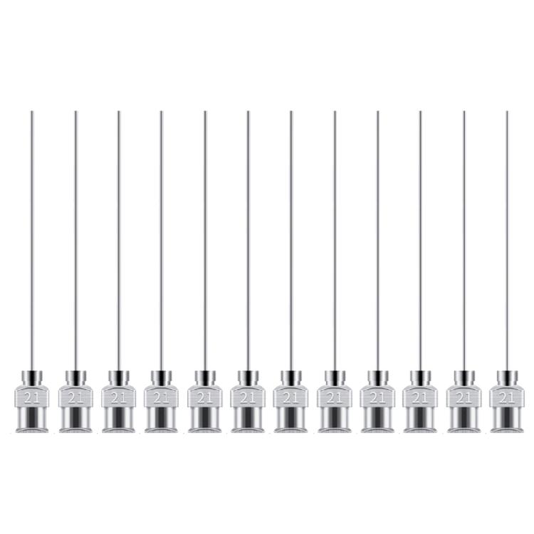 Pack of 12 Long Lastingly Stainless Steel Needle 50mm for Accurate Adhesive Dispensing with Enhancing Flows In DIY Projects