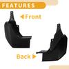 Partuto Mud Flaps Splash Guards Front Rear Side Mud Guards for Cars Fits Land Rover Discovery 4 Plastic Black Mounting Accessories Included 1 Set - &