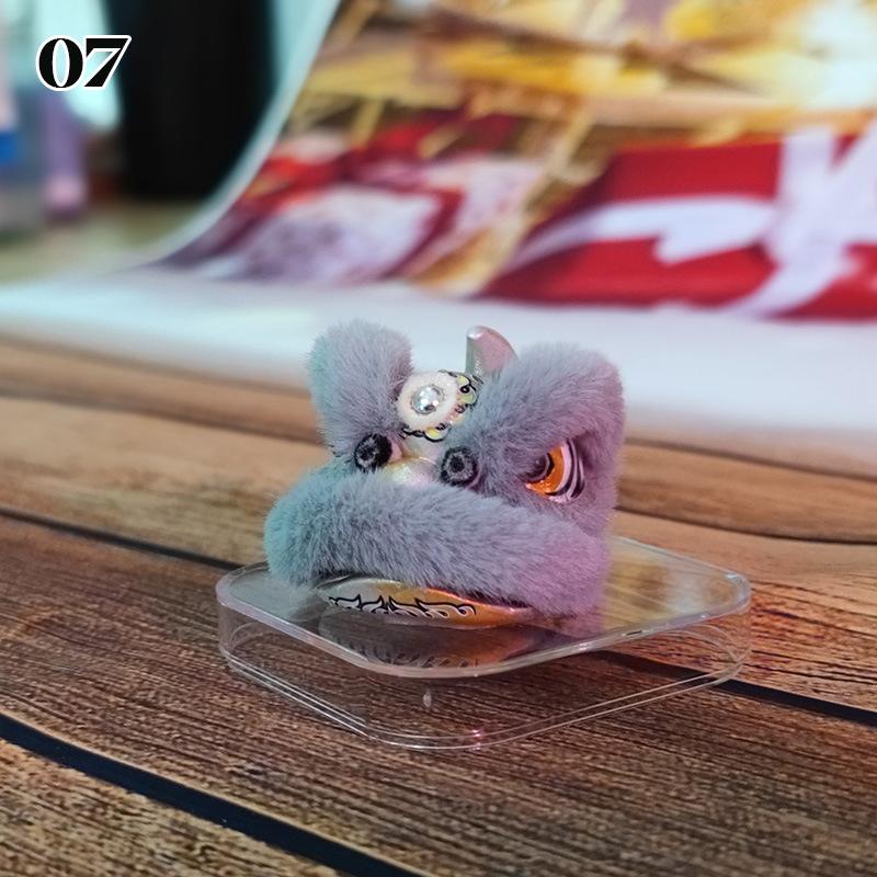 Chinese Lion Dance Ornaments Chinese Style Lion Dance Feng Shui Lucky Keychain Living Room Car Office Desktop Decor Crafts