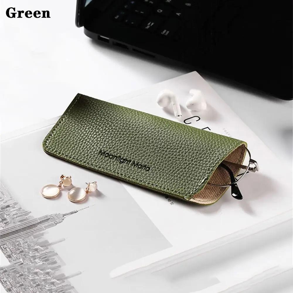 Unisex PU Leather Sunglasses Protective Case Fashion Portable Glasses Bag Reading Eyeglasses Pouch Solid Color Eyewear Protector