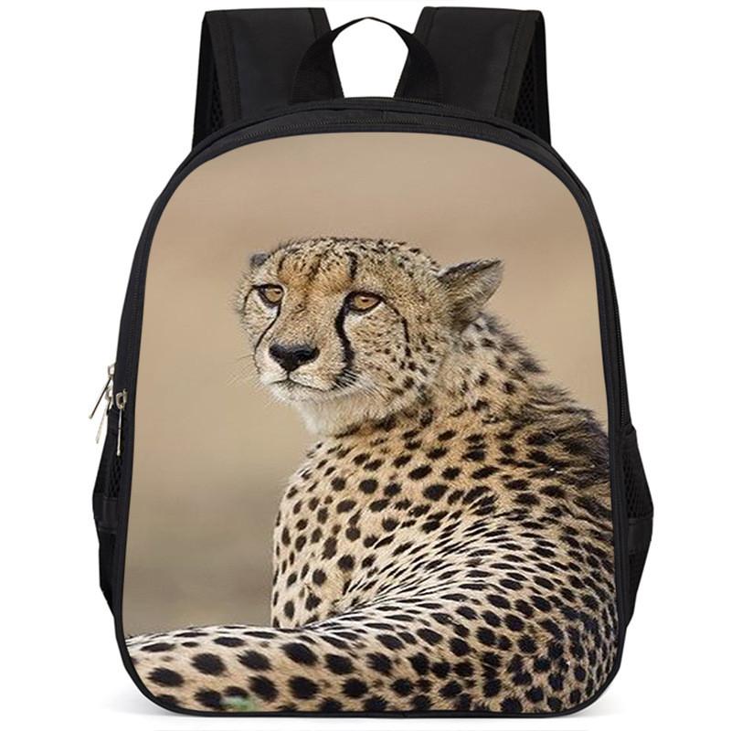 Spacious And Lightweight 15-inch 3d Leopard Backpack For School Kids