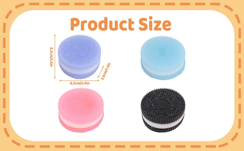 Anti-Stress Toys Cookies 4 Pcs Soft Squeezable Set