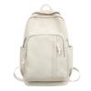 Student Schoolbag Women's Large Capacity Solid Color Backpack Men's Travel Backpack